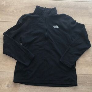 The North Face quarter zip fleece - black- L